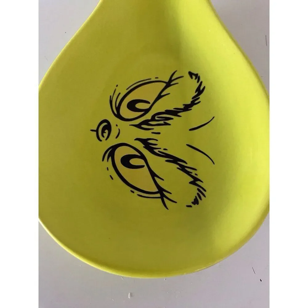 Dr Seuss How The Grinch Stole Christmas Ceramic Spoon Rest‎ Holiday Green NEW